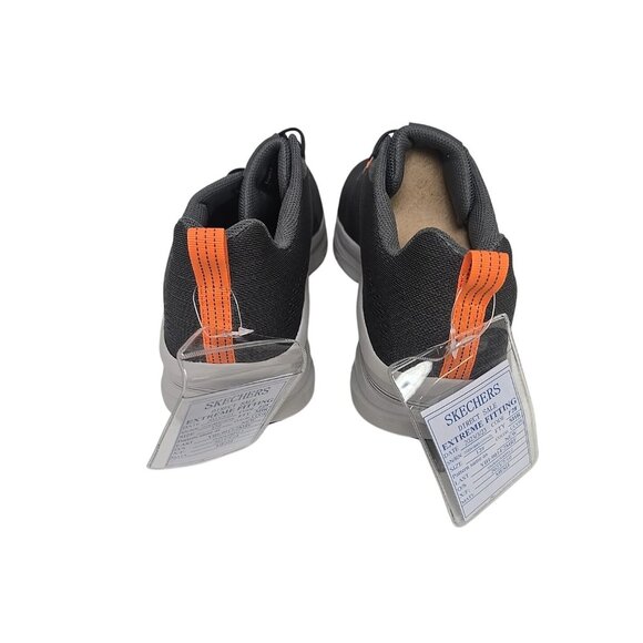 Skechers Men's 23226 D'Lux Walker Athletic Shoe Gray Orange Size 12M - Picture 3 of 7